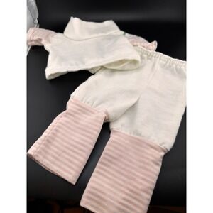 Cabbage Patch Kids Vtg Track Suit Pink White Stripe Coleco 1983 doll clothes